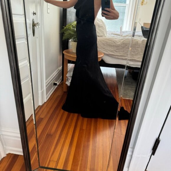 MATICEVSKI - Black asymmetric bead-embellished twill halterneck gown - NWT - Picture 10 of 10